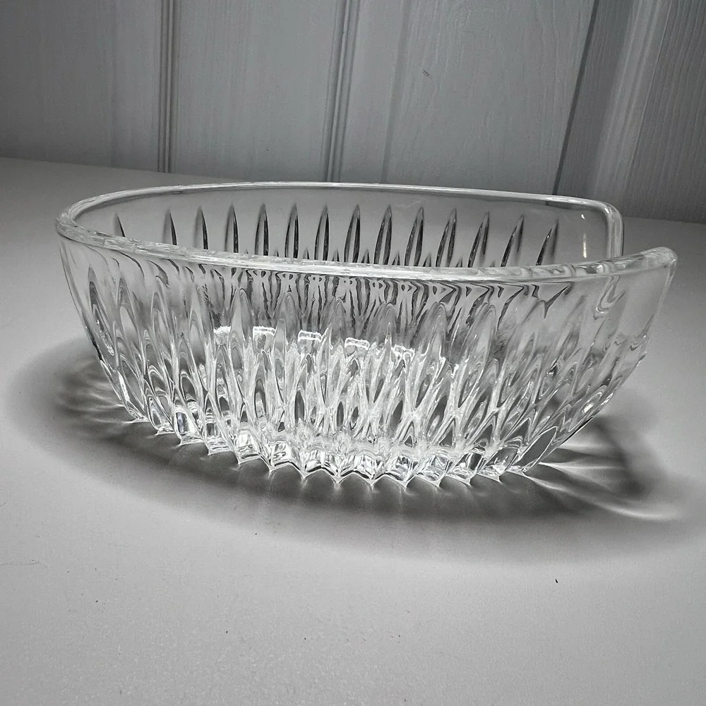 Princess House Vintage Crystal Spoon‎ Fork Silverware Holder Royal Highlights
